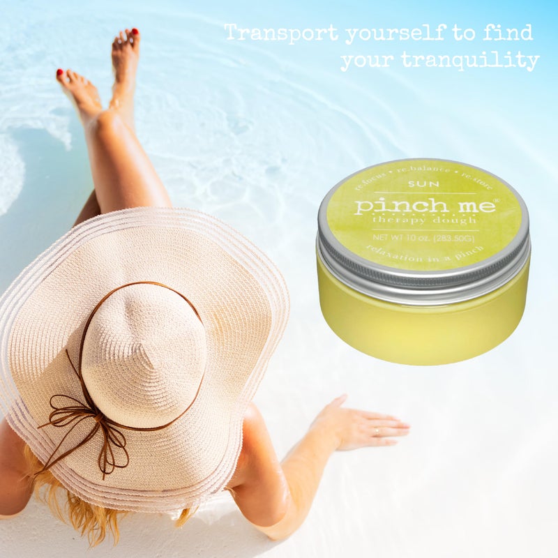 Pinch Me Therapy Dough - Holistic Aromatherapy Stress Relieving Putty - 10 Ounce Sun Scent - Image 2